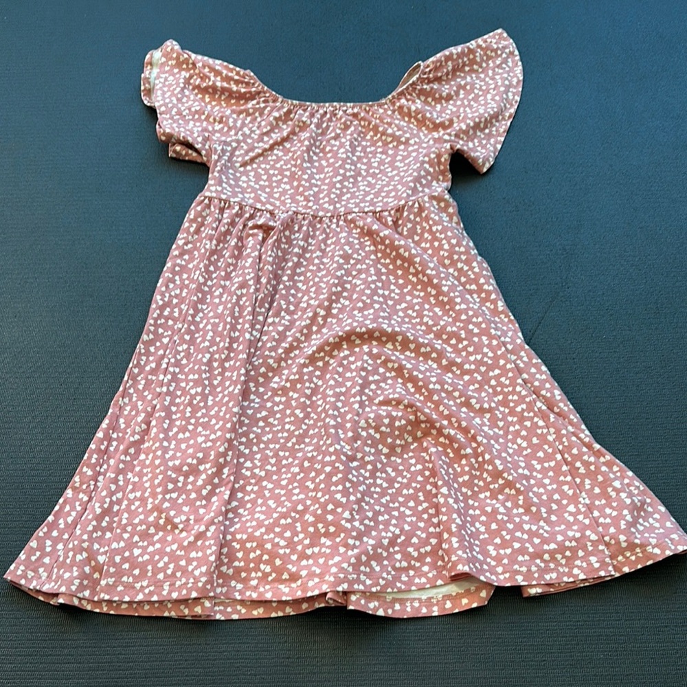 💜5 for $25 Pink heart Kids Dress plain Jane
